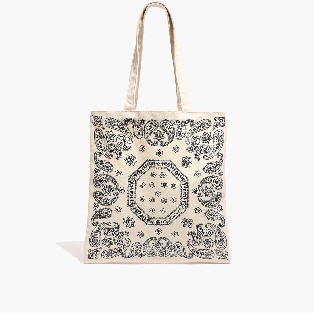 Madewell Canvas Tote Bag: Bandana Edition